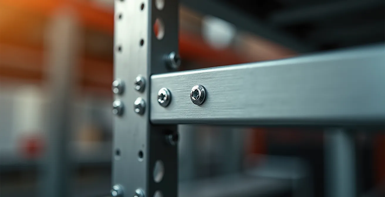 Detalle macro de parrilla de aluminio reforzada para top case