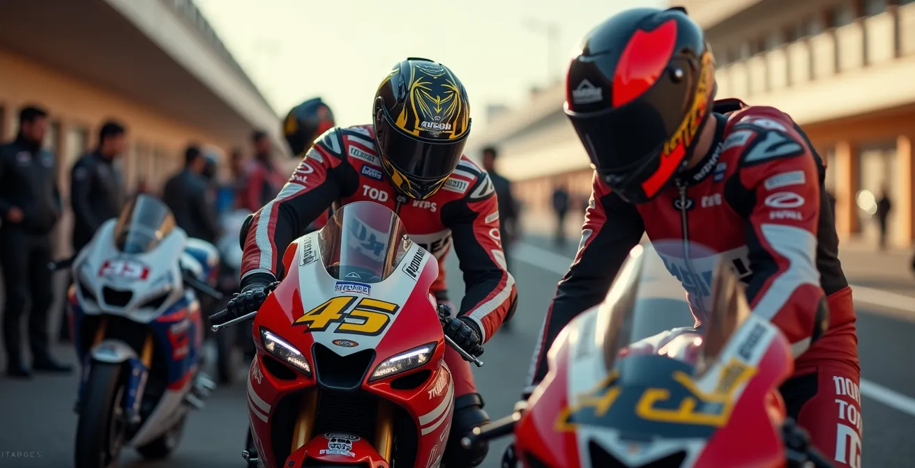 Vista del paddock del Circuito de Jerez con motos deportivas preparándose para tandas