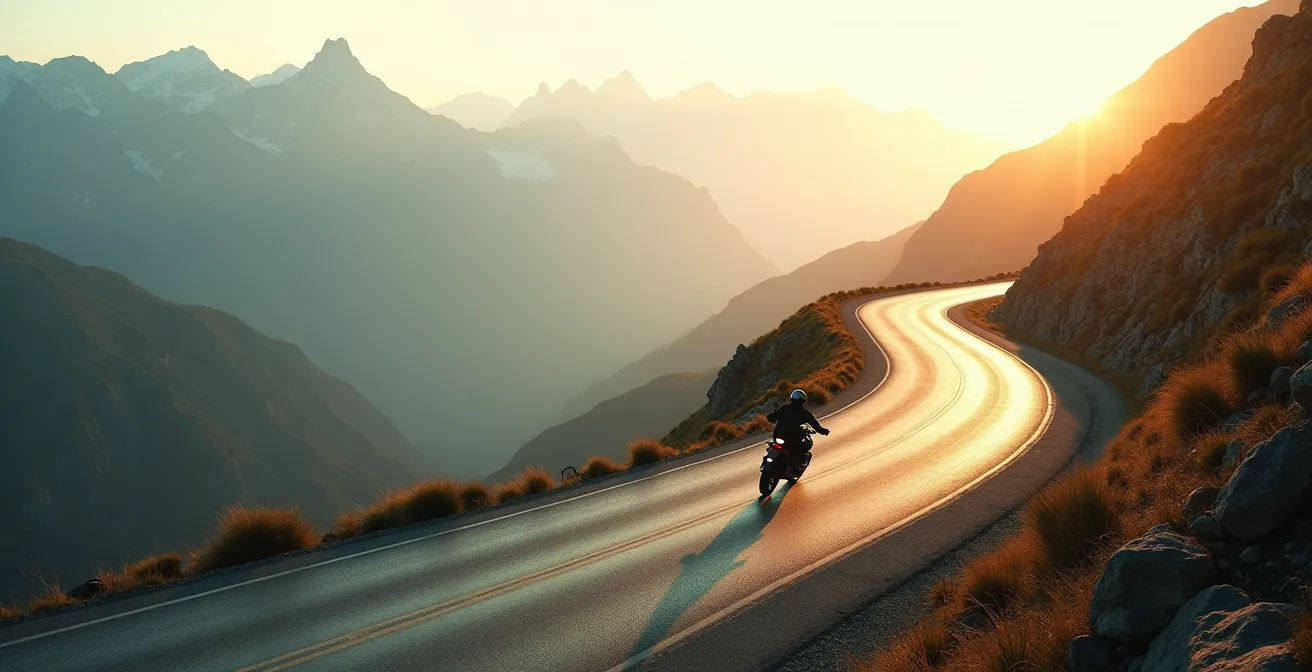 Sensor de presión atmosférica MAP en motocicleta durante ascenso en puerto de montaña español
